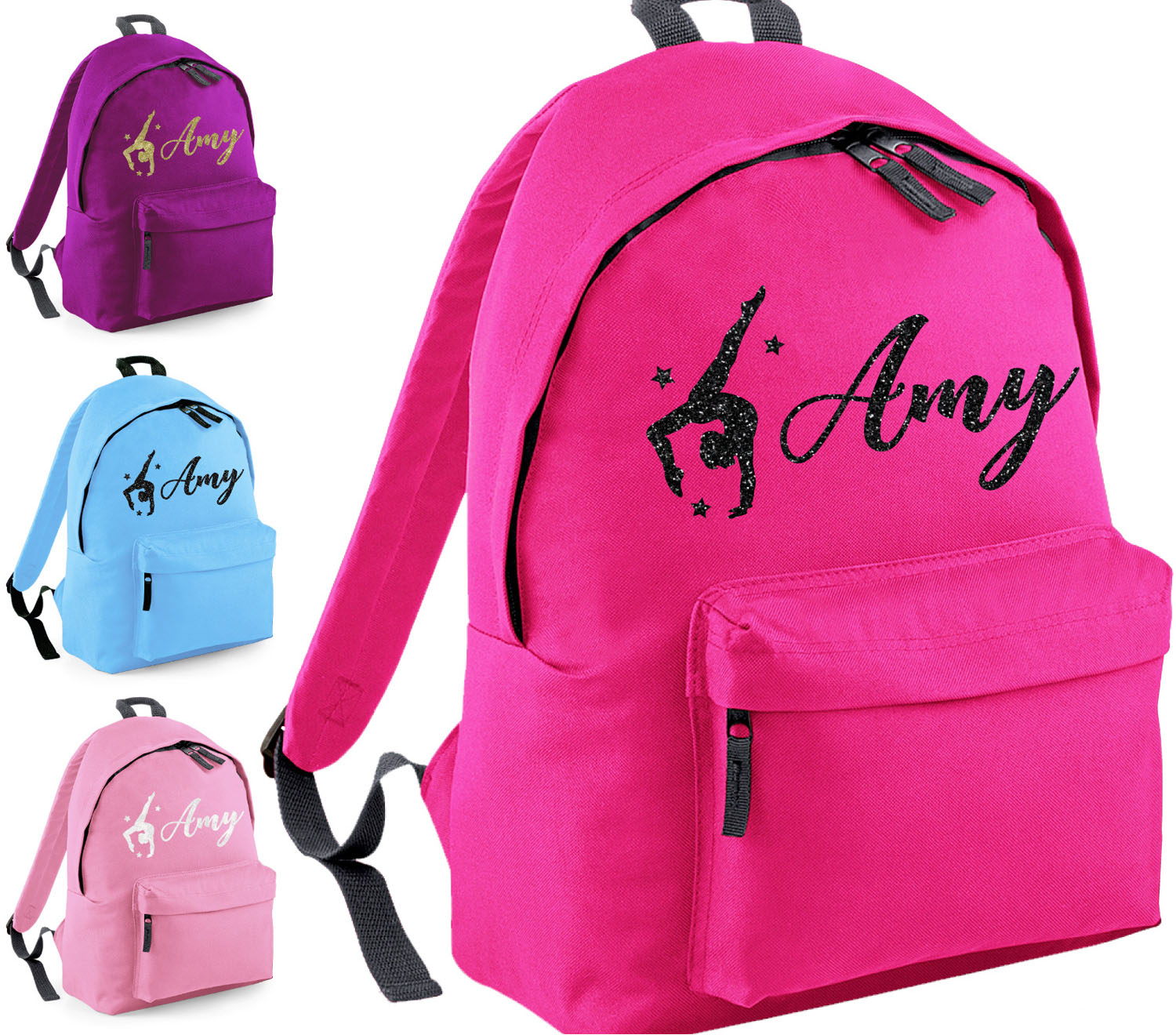 Girls personalised school on sale bag